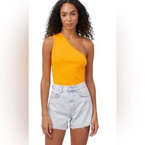 Rails Trea Marigold One Shoulder Sleeveless Tank Ribbed NWT Size XL